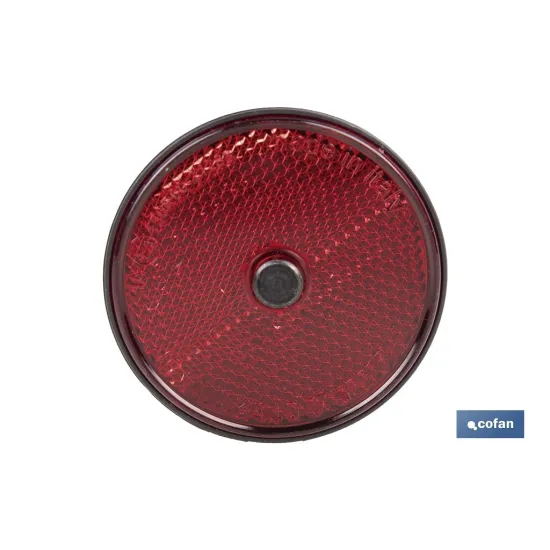 CATADIÓPTRICO REDONDO ROJO Ø 60 MM CON TORNILLO