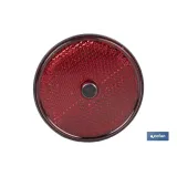 CATADIÓPTRICO REDONDO ROJO Ø 60 MM CON TORNILLO