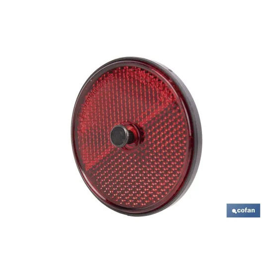 CATADIÓPTRICO REDONDO ROJO Ø 60 MM CON TORNILLO