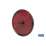 CATADIÓPTRICO REDONDO ROJO Ø 60 MM CON TORNILLO