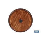 CATADIÓPTRICO REDONDO ÁMBAR Ø 60 MM CON TORNILLO