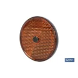 CATADIÓPTRICO REDONDO ÁMBAR Ø 60 MM CON TORNILLO