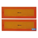 PACK DE 2 UDS. PLACA ADHESIVA V-6 PARA VEHÍCULO LARGO 565 X 195 MM