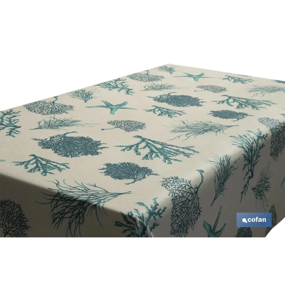 ROLLO MANTEL ANTIMANCHAS RESINADO 1,40 x 20m 50% ALG/50% POL. MAR