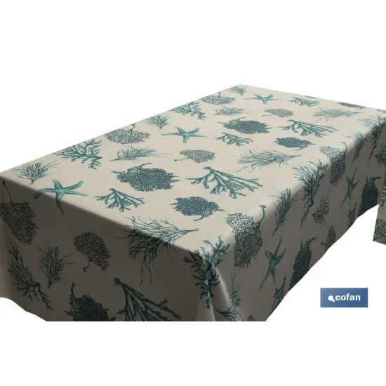 ROLLO MANTEL ANTIMANCHAS RESINADO 1,40 x 20m 50% ALG/50% POL. MAR