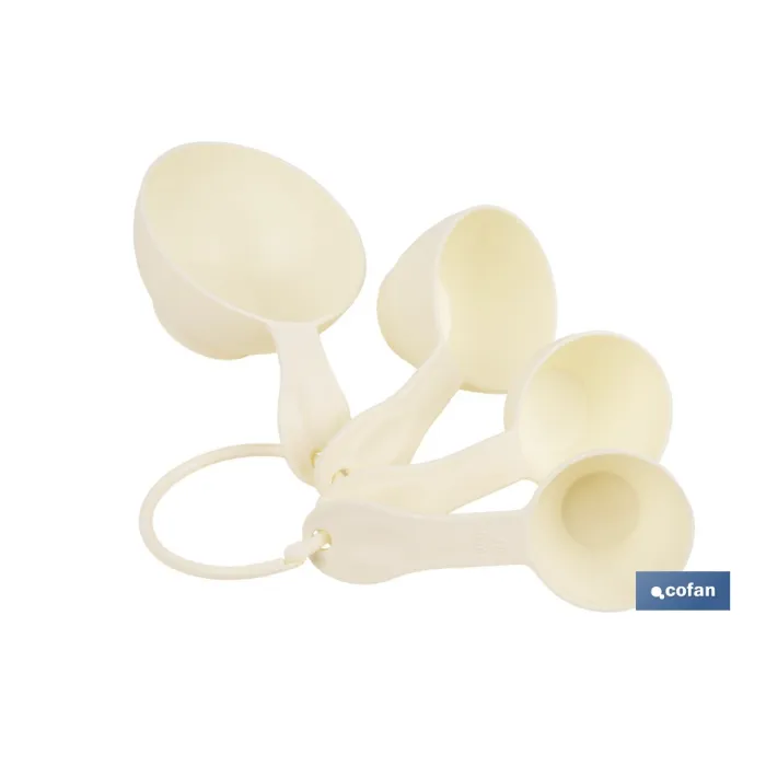 JUEGO DE 4 CUCHARAS MEDIDORAS 60 ML, 80 ML, 120 ML, 240 ML