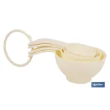 JUEGO DE 4 CUCHARAS MEDIDORAS 60 ML, 80 ML, 120 ML, 240 ML
