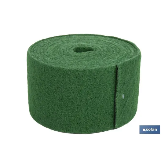 ROLLO ESTROPAJO FIBRA FUERTE VERDE 14X6 m