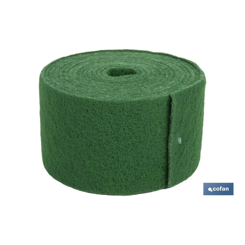 ROLLO ESTROPAJO FIBRA FUERTE VERDE 14X6 m
