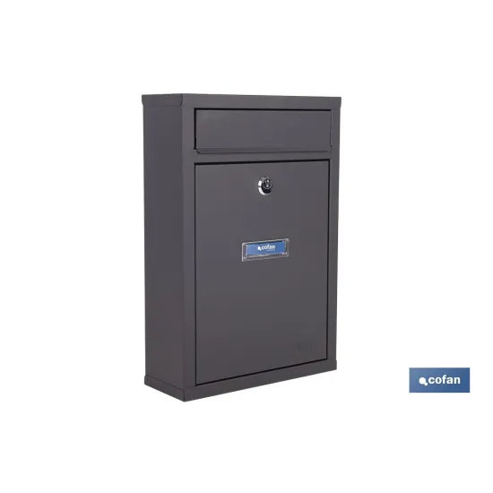 BUZÓN CORREO EXTERIOR NEGRO MODELO LETTER 320x215x85mm