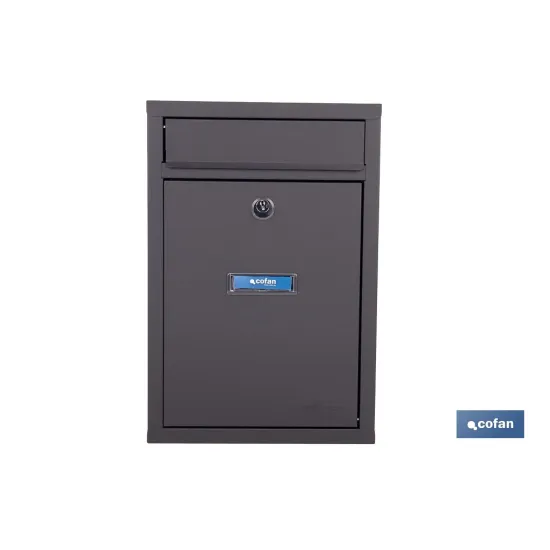 BUZÓN CORREO EXTERIOR NEGRO MODELO LETTER 320x215x85mm