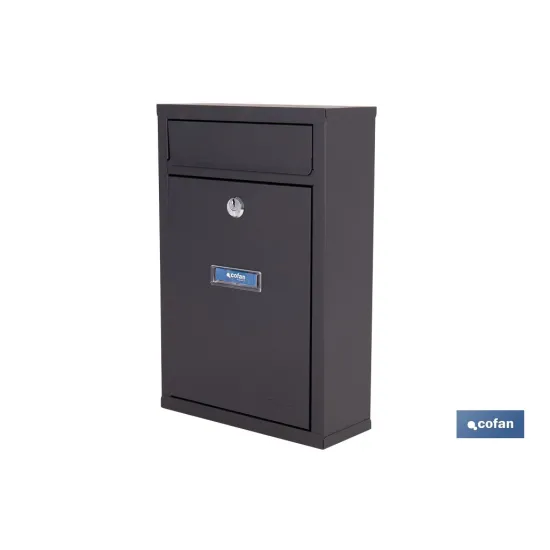 BUZÓN CORREO EXTERIOR NEGRO MODELO LETTER 320x215x85mm
