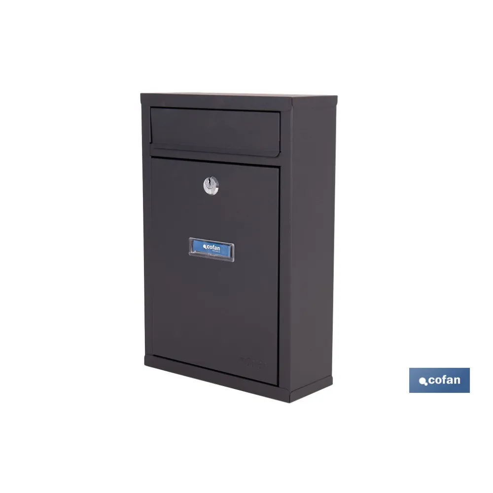 BUZÓN CORREO EXTERIOR NEGRO MODELO LETTER 320x215x85mm