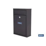 BUZÓN CORREO EXTERIOR NEGRO MODELO LETTER 320x215x85mm