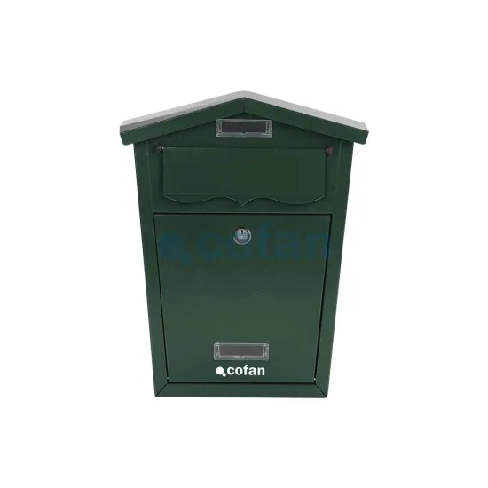 BUZÓN CORREO EXTERIOR VERDE MODELO LETTER 320x215x85mm
