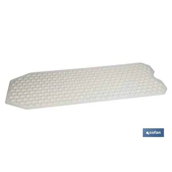 ALFOMBRA PLUS ANTIDESLIZANTE CON VENTOSAS BAÑERA /DUCHA BLANCO 40 X104 cm