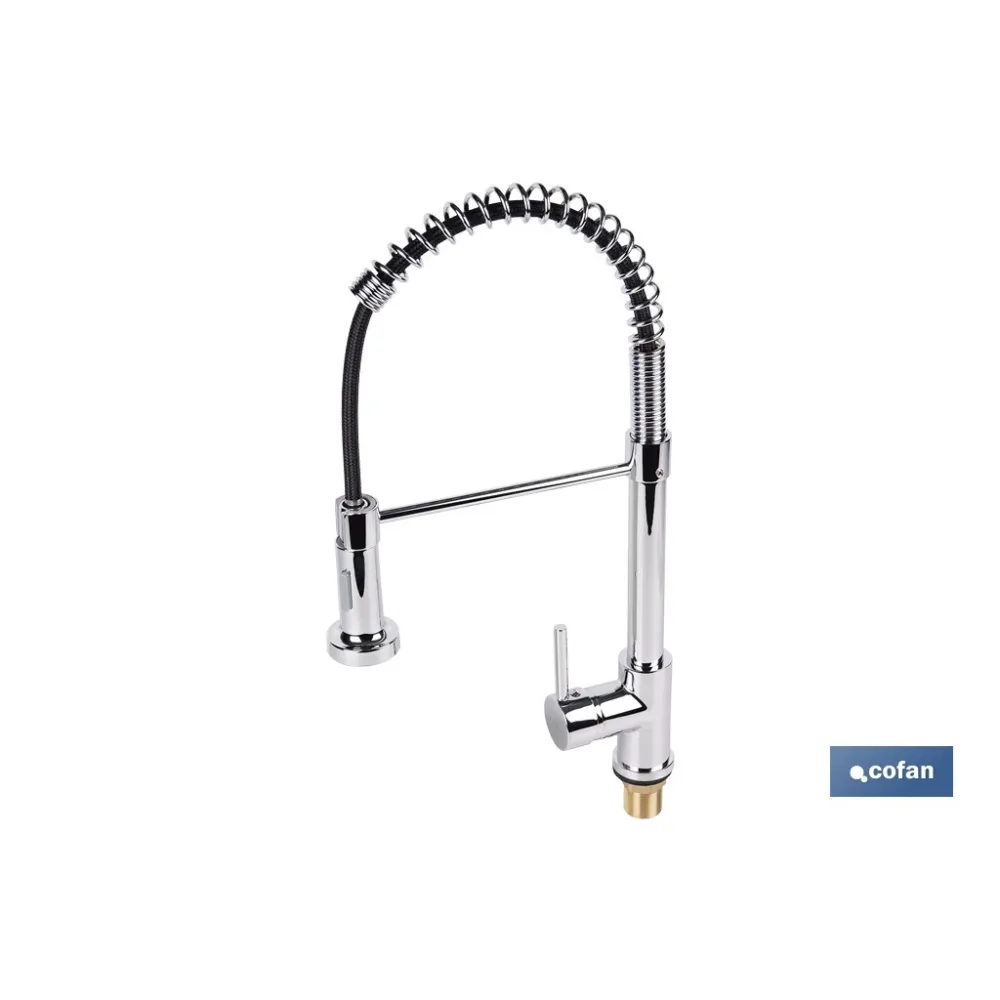 GRIFO DE COCINA MONOMANDO CON ROCIADOR