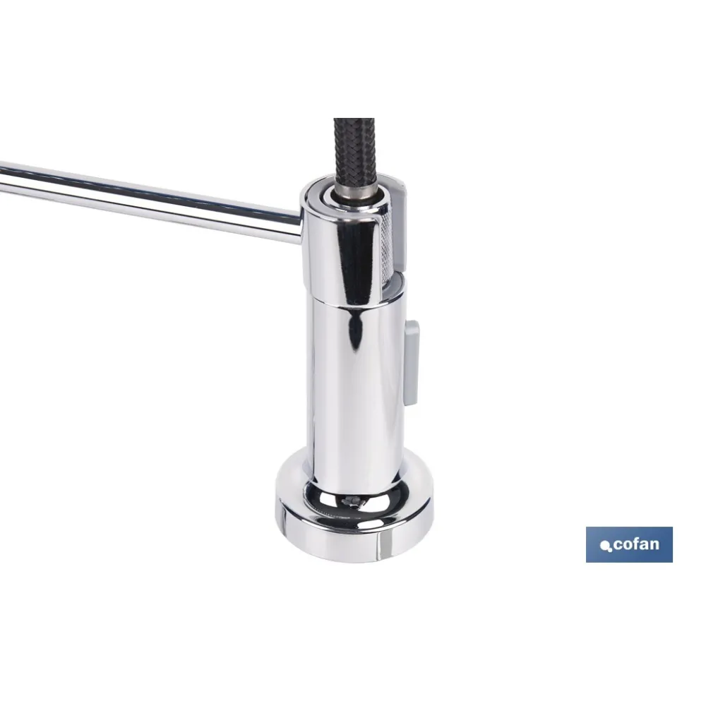 GRIFO DE COCINA MONOMANDO CON ROCIADOR