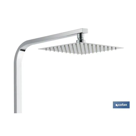 COLUMNA DE DUCHA MONOMANDO DISEÑO CUADRADO 90-1.40 CM