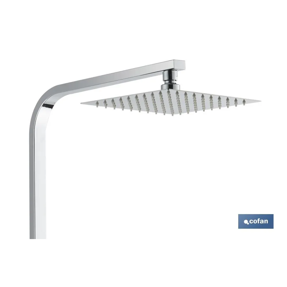 COLUMNA DE DUCHA MONOMANDO DISEÑO CUADRADO 90-1.40 CM