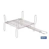 PARRILLA DOBLE INOX 350 X 350MM