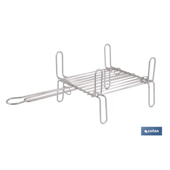 PARRILLA DOBLE INOX 400 X 400MM