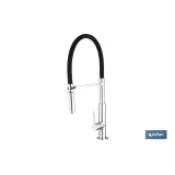 GRIFO COCINA MONOMANDO TUBO FLEXIBLE NEGRO 25 mm