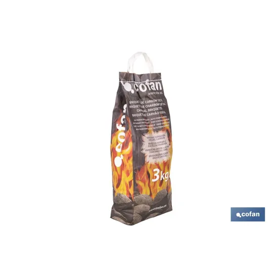 BOLSA BRIQUETAS CARBON VEGETAL 3 KGS