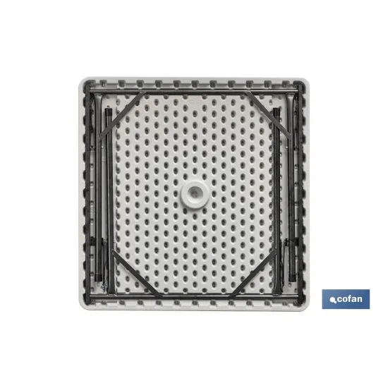 MESA PLEGABLE CUADRADA BLANCA 88x88x74cm