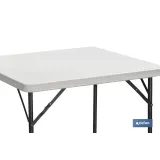 MESA PLEGABLE CUADRADA BLANCA 88x88x74cm