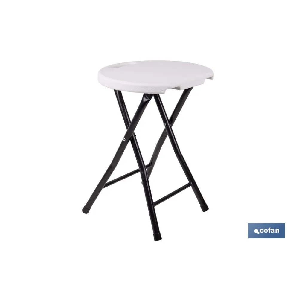 TABURETE PLEGABLE BLANCO 33x30x46cm