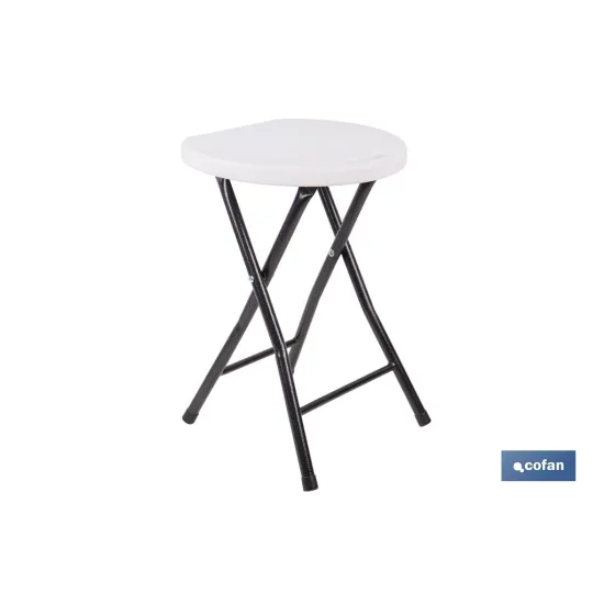 TABURETE PLEGABLE BLANCO 33x30x46cm venta unitaria