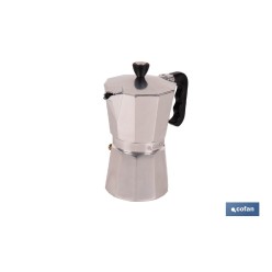 CAFETERA ITALIANA DE ALUMINIO PARA INDUCCIÓN 6 TAZAS