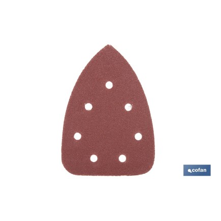 HOJA DE LIJADO LIJADORA MOUSE 7 AGUJEROS 100 X 140 MM G. 80
