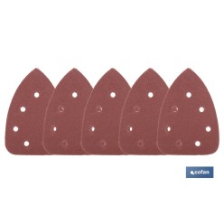 HOJA DE LIJADO LIJADORA MOUSE 7 AGUJEROS 100 X 140 MM G. 80