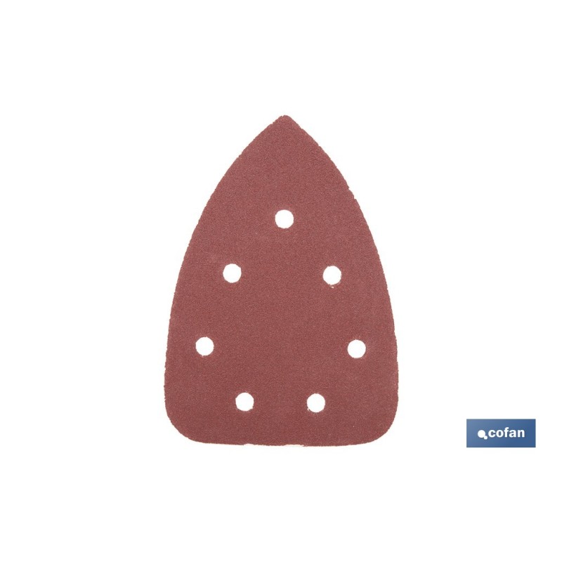 HOJA DE LIJADO LIJADORA MOUSE 7 AGUJEROS 100 X 140 MM G. 120