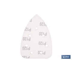 HOJA DE LIJADO LIJADORA MOUSE 7 AGUJEROS 100 X 140 MM G. 120