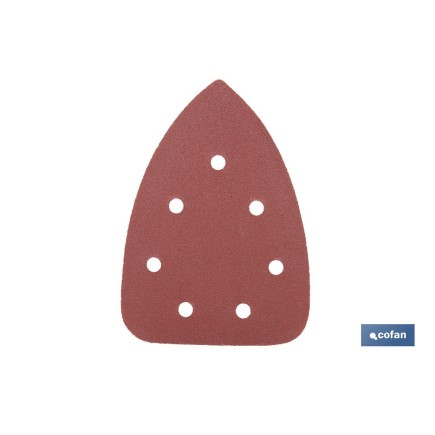 HOJA DE LIJADO LIJADORA MOUSE 7 AGUJEROS 100 X 140 MM G. 180