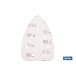 HOJA DE LIJADO LIJADORA MOUSE 7 AGUJEROS 100 X 140 MM G. 180