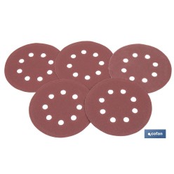 HOJA DE LIJADO LIJADORA ORBITAL 8 AGUJEROS Ø125 MM G. 180