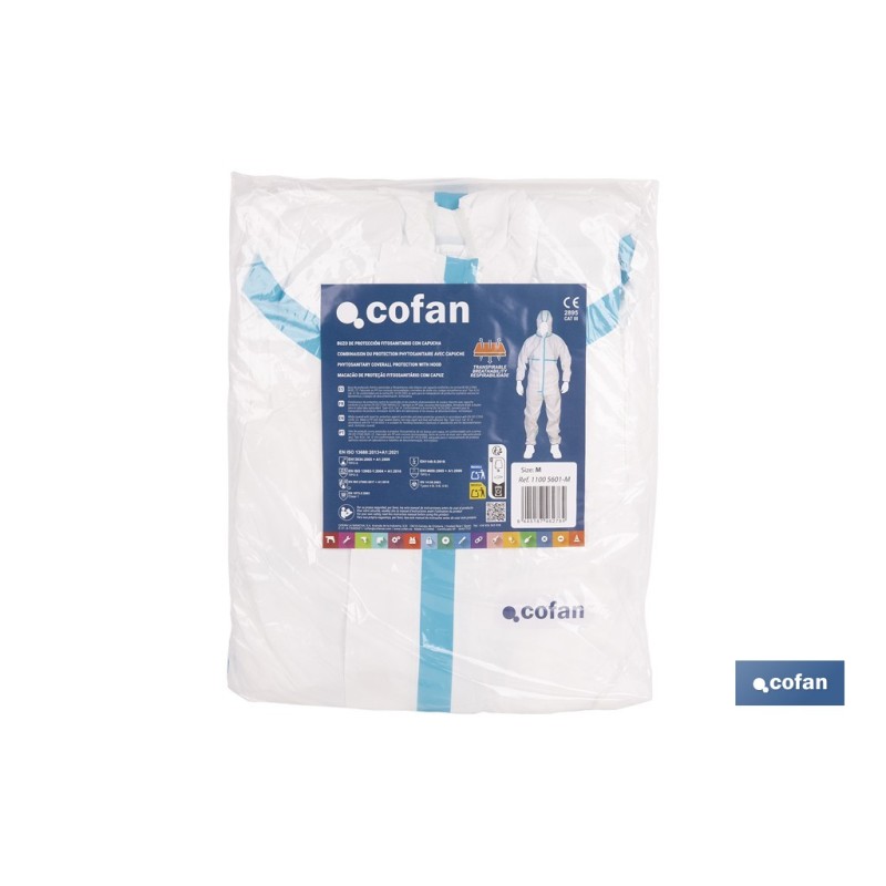 BUZO FITOSANITARIO CON CAPUCHA ISO 27065 TALLA M