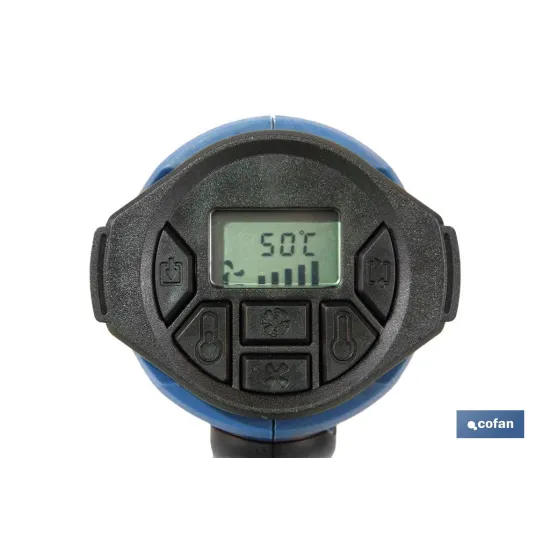 PISTOLA DE AIRE CALIENTE CON LCD DIGITAL DISPLAY 2000 W