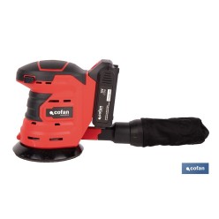 LIJADORA ORBITAL A BATERÍA Li-ion 20 V 125 MM 10000 RPM