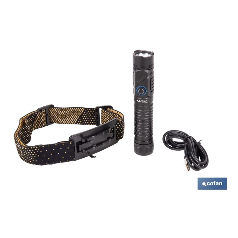LINTERNA HIGH POWER LED 1200 LM PLEGABLE CON 5 FUNCIONES Ø25 X 132 MM