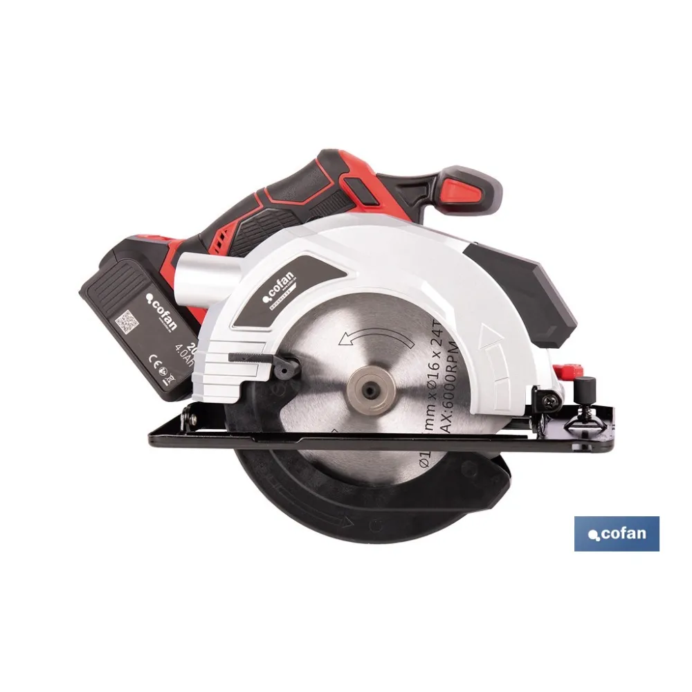 SIERRA CIRCULAR A BATERÍA Li-ion 20 V Ø185 MM