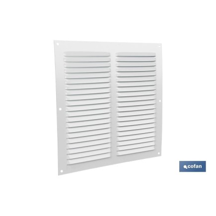 REJILLA DE VENTILACIÓN ALUMINIO BLANCO 25 X 25 CM