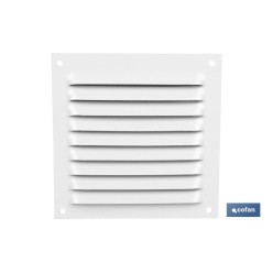 REJILLA DE VENTILACIÓN ALUMINIO BLANCO CON MOSQUITERA 30 X 30 CM