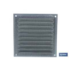REJILLA DE VENTILACIÓN ALUMINIO BLANCO CON MOSQUITERA 30 X 30 CM