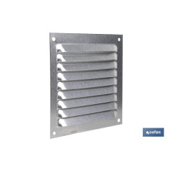 REJILLA DE VENTILACIÓN ALUMINIO CON MOSQUITERA 10 X 10 CM