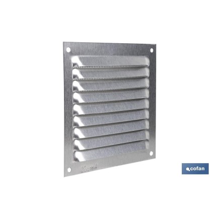 REJILLA DE VENTILACIÓN ALUMINIO CON MOSQUITERA 10 X 10 CM
